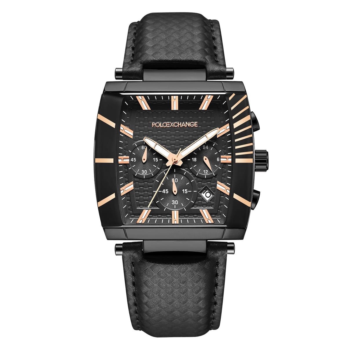 MONTRE POLOEXCHANGE HOMME CHRONO CUIR